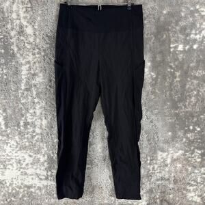 Athleta Size 10 Athleisure Casual Stretch Pull On Black Pants Elastic Waist